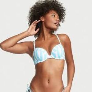 Victoria's Secret Light Blue and White Bikini